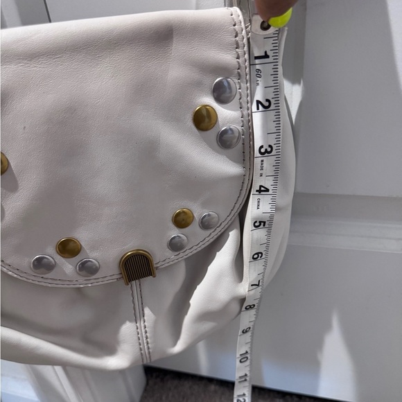 Fossil Gigi White Leather Flap Crossbody w/ Metallic Accents in Great Condition - Picture 6 of 8